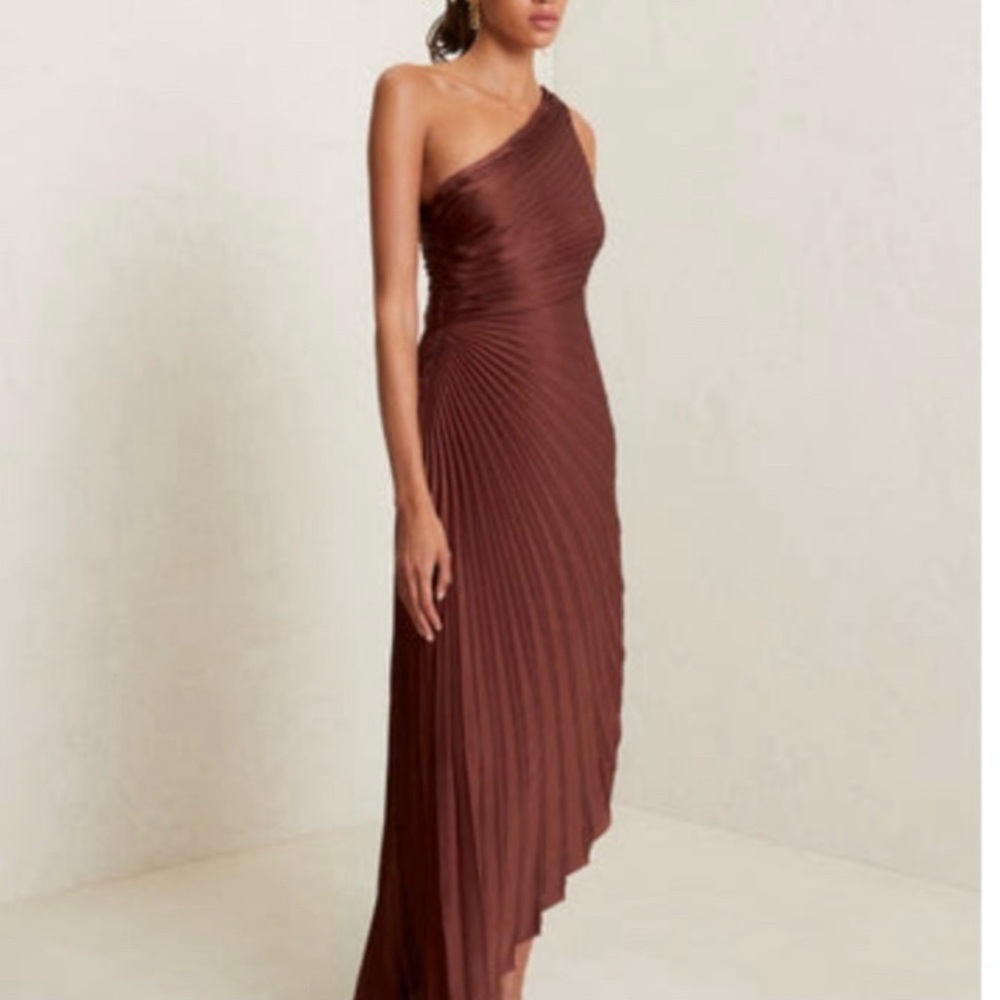 Brown one shoulder ALC dress